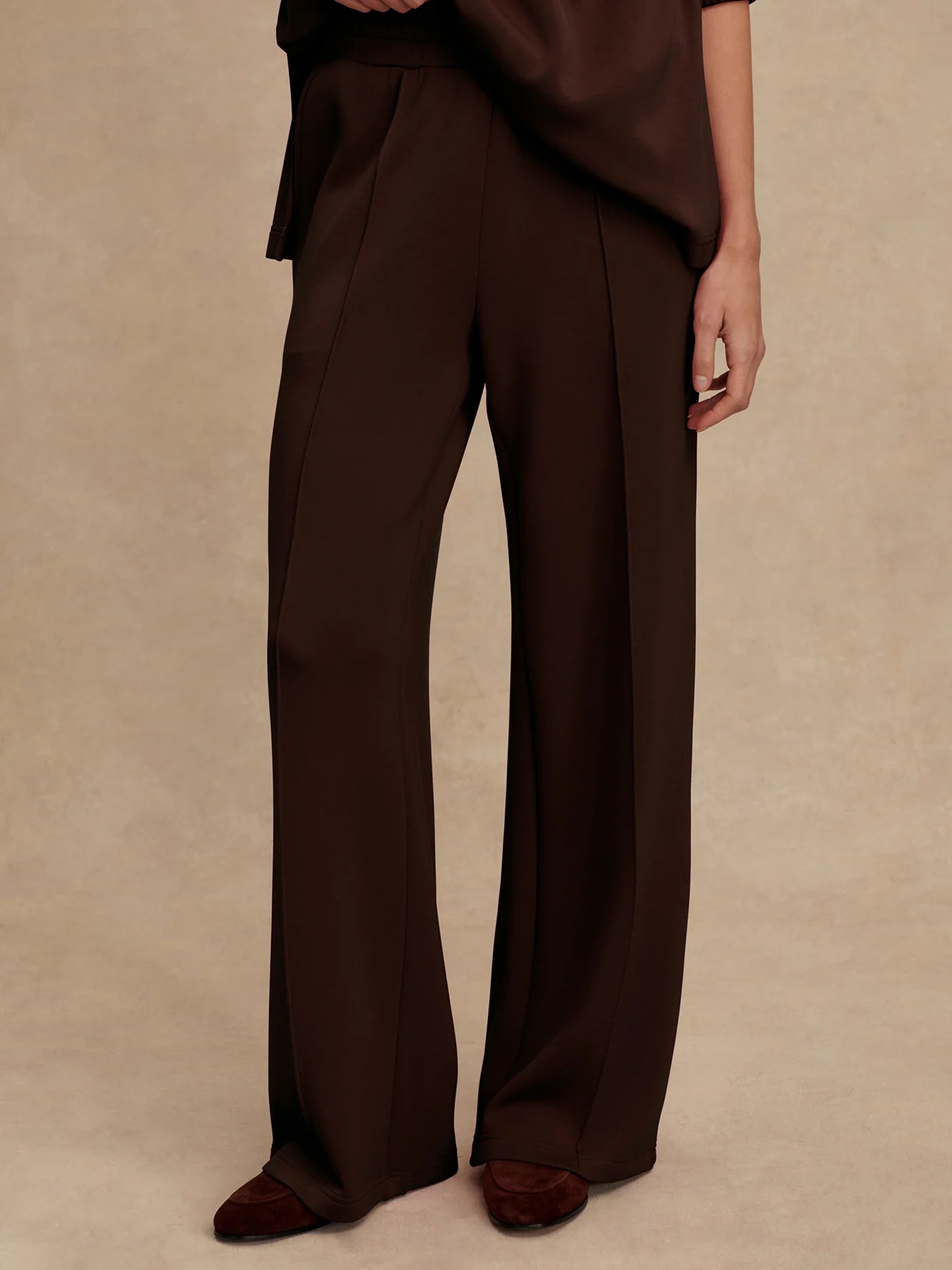 THE WIDE LEG PANT 30 COFFEE BEAN