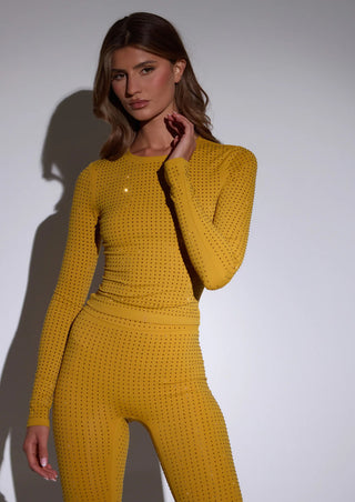 NOLLA DIAMANTE SET IN MUSTARD