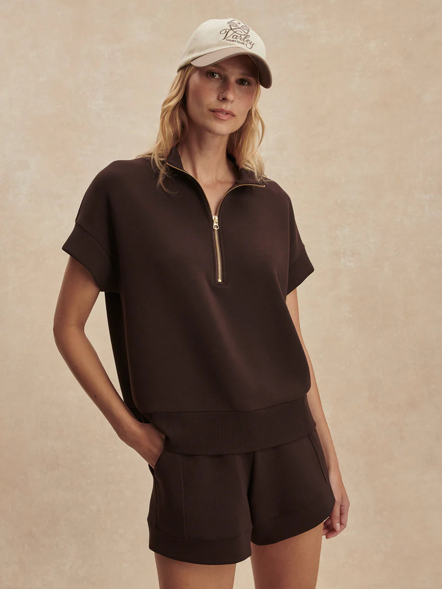 RITCHIE SHORT SLEEVE SWEAT IN COFFE BEAN