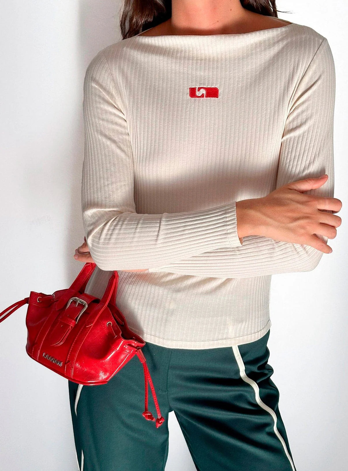 EMORY ECRU LONG SLEEVE T-SHIRT