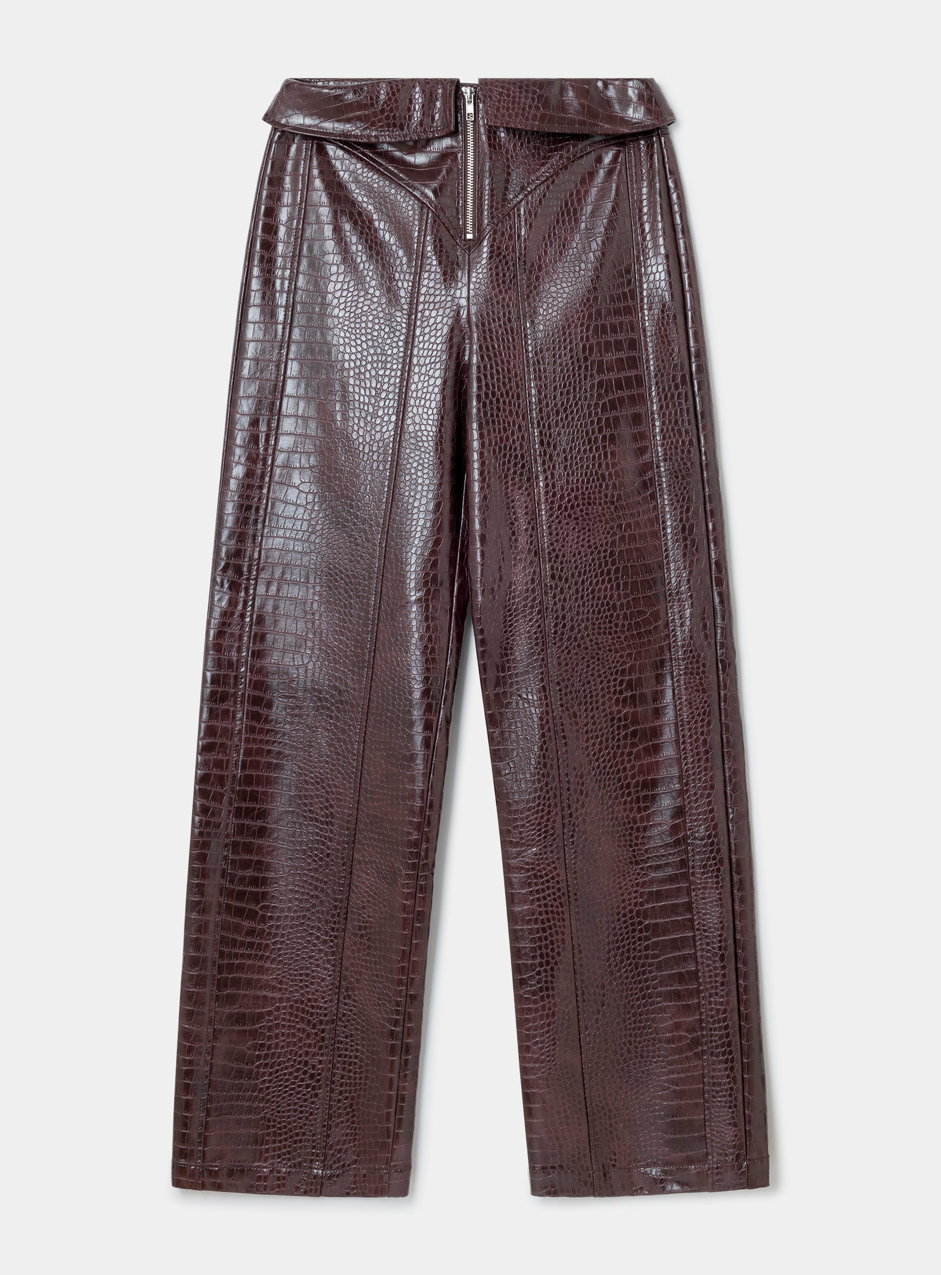 HORUS BURGUNDY TEXTURED PANTS