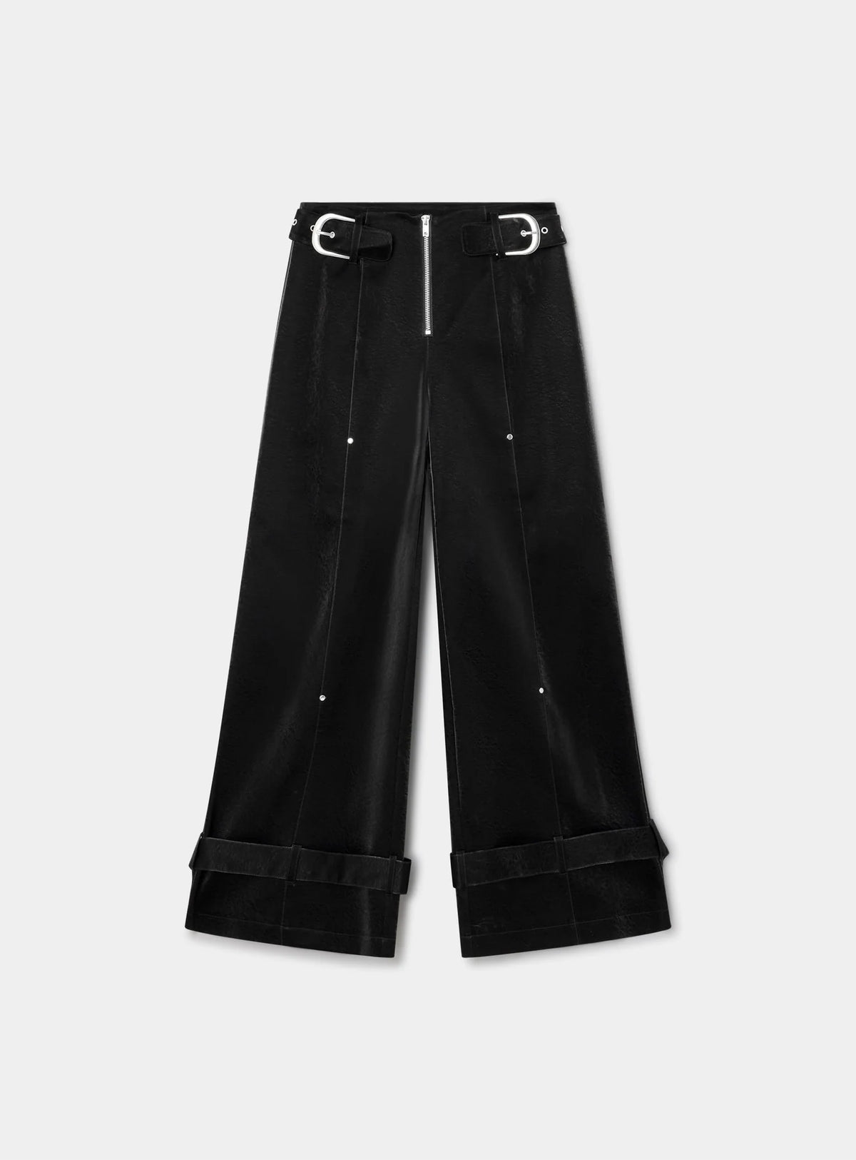 KAORI BLACK TEXTURED PANTS