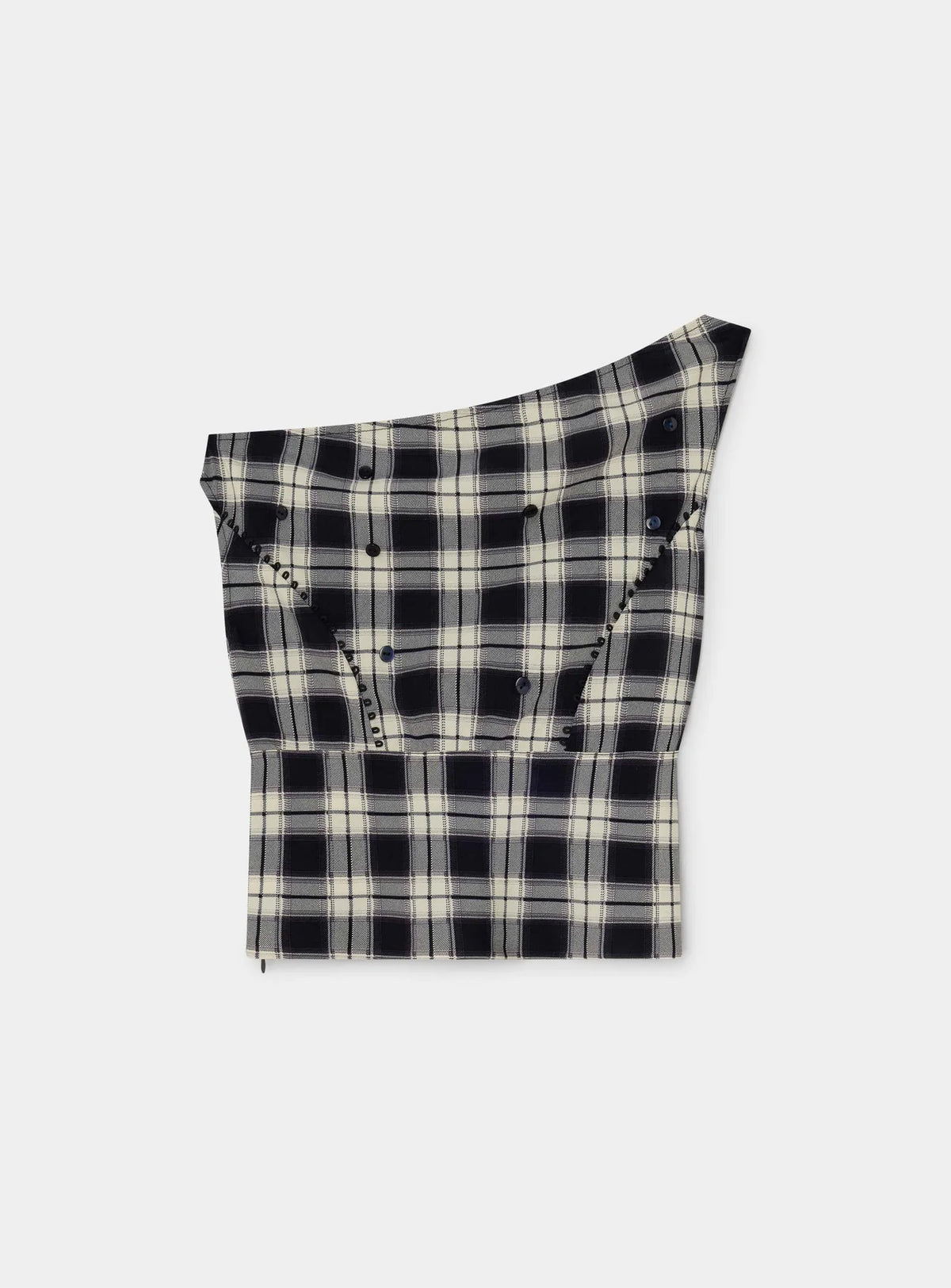 TATE BLACK SQUARED ASYMMETRIC TOP