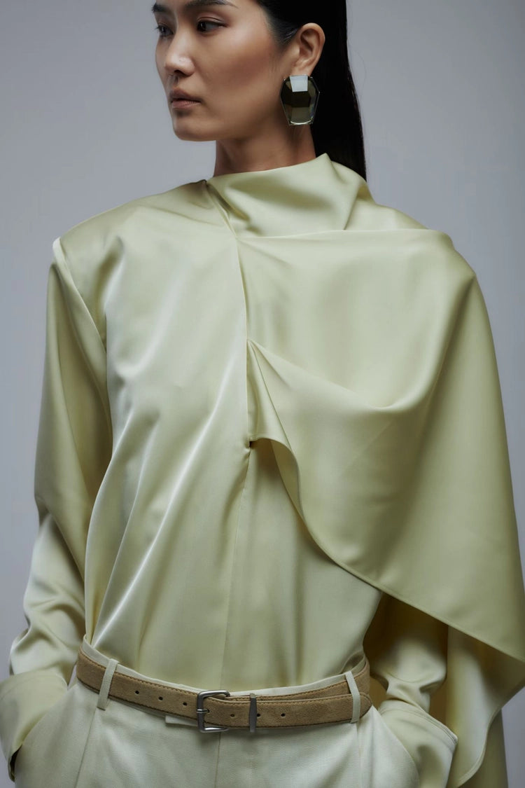 LEILA BLOUSE IN PALE YELLOW