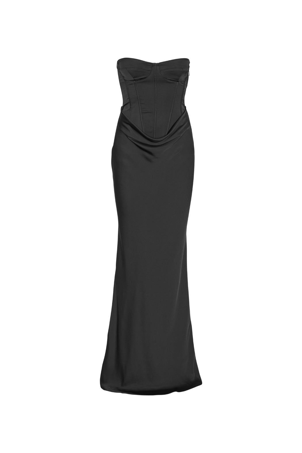 SATIN CORSET MAXI DRESS