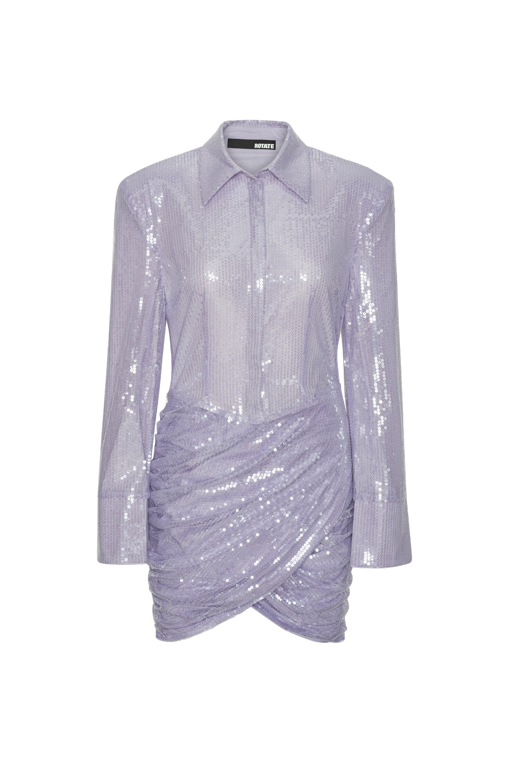 SEQUIN MINI DRESS MISTY LILAC