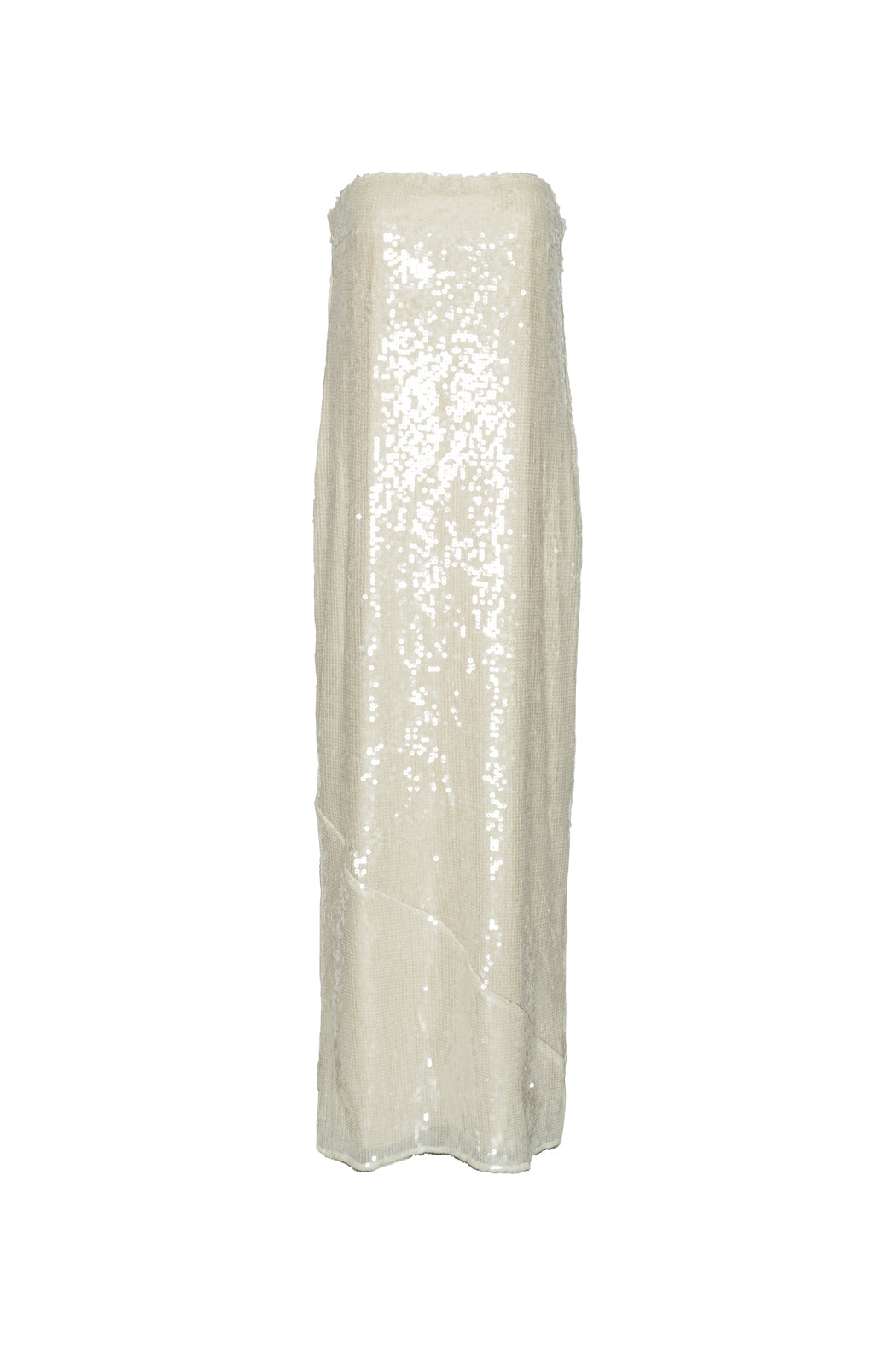 SEQUIN MAXI DRESS EGRET