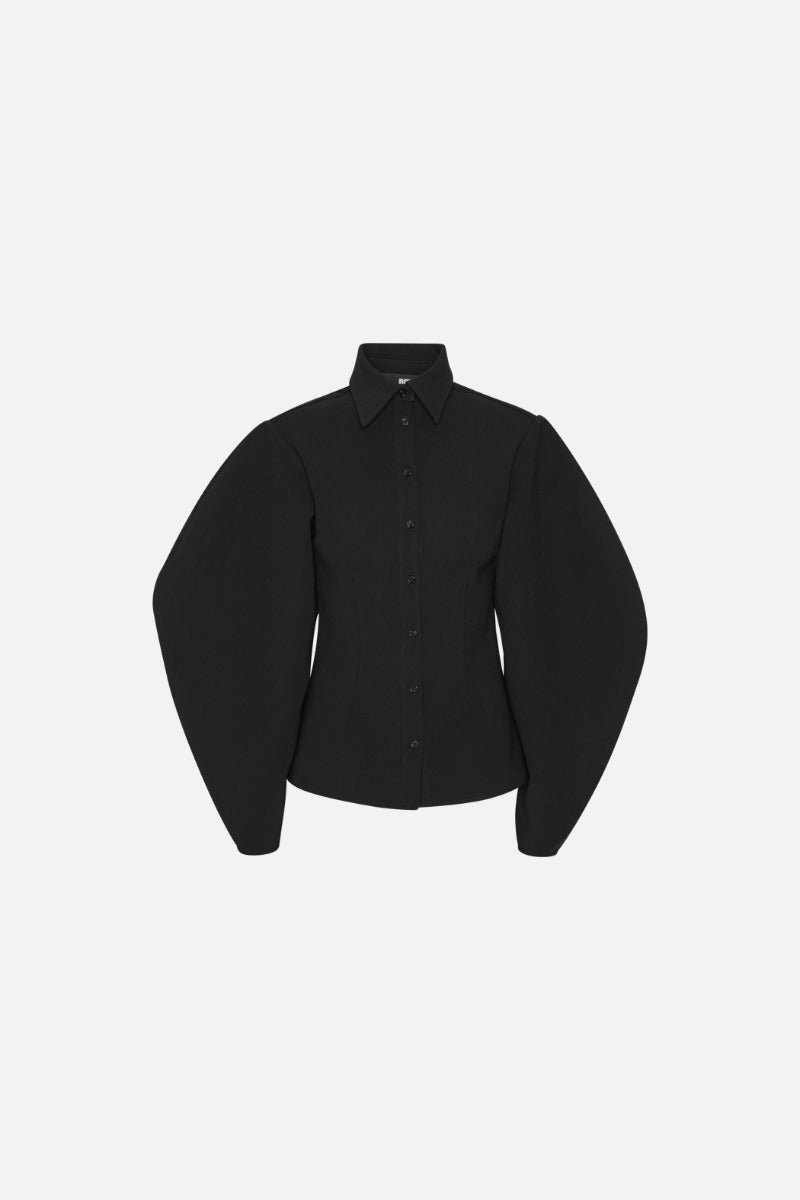 SUITING FITTED SHIRT BLACK