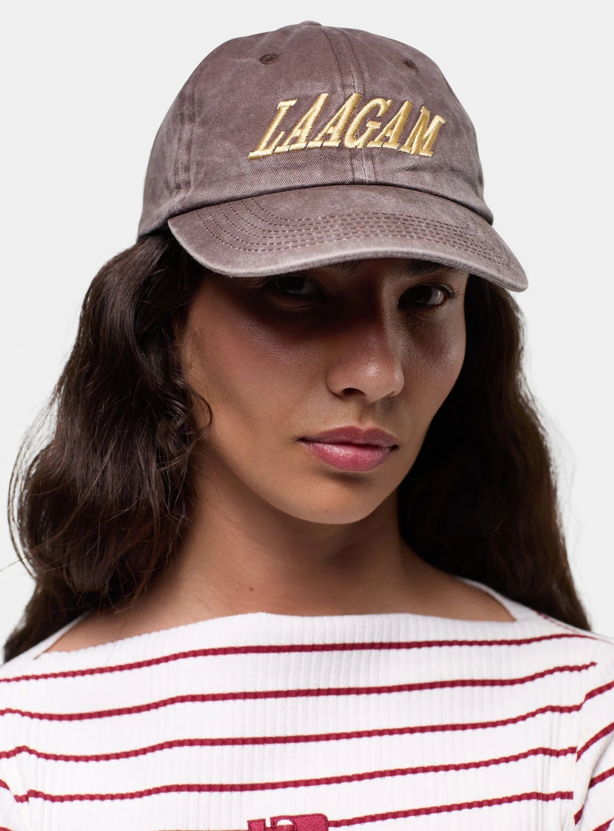 ATLANTA BROWN EMBROIDERED LOGO CAP