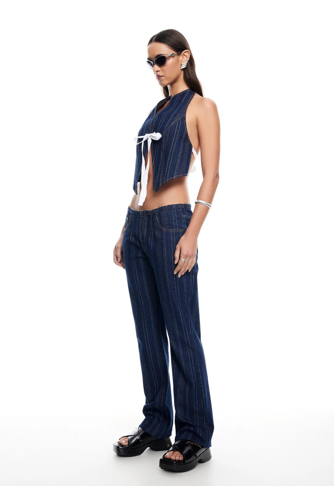 CHARISMATIC JEAN  DARK DENIM STRIPE