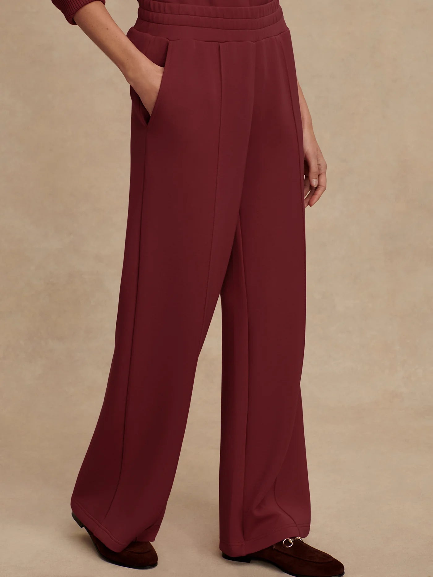 THE WIDE LEG PANT 30 - NEW MAROON