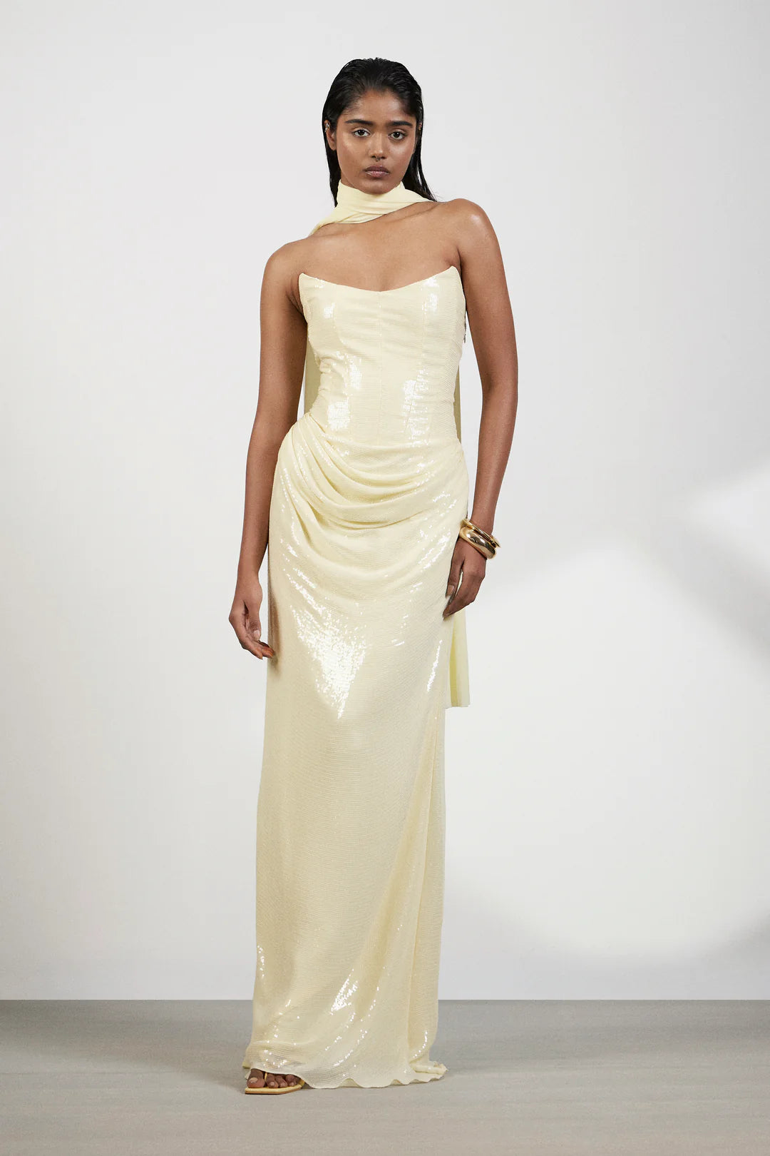 KALEY DRESS IN BUTTER YELLOW