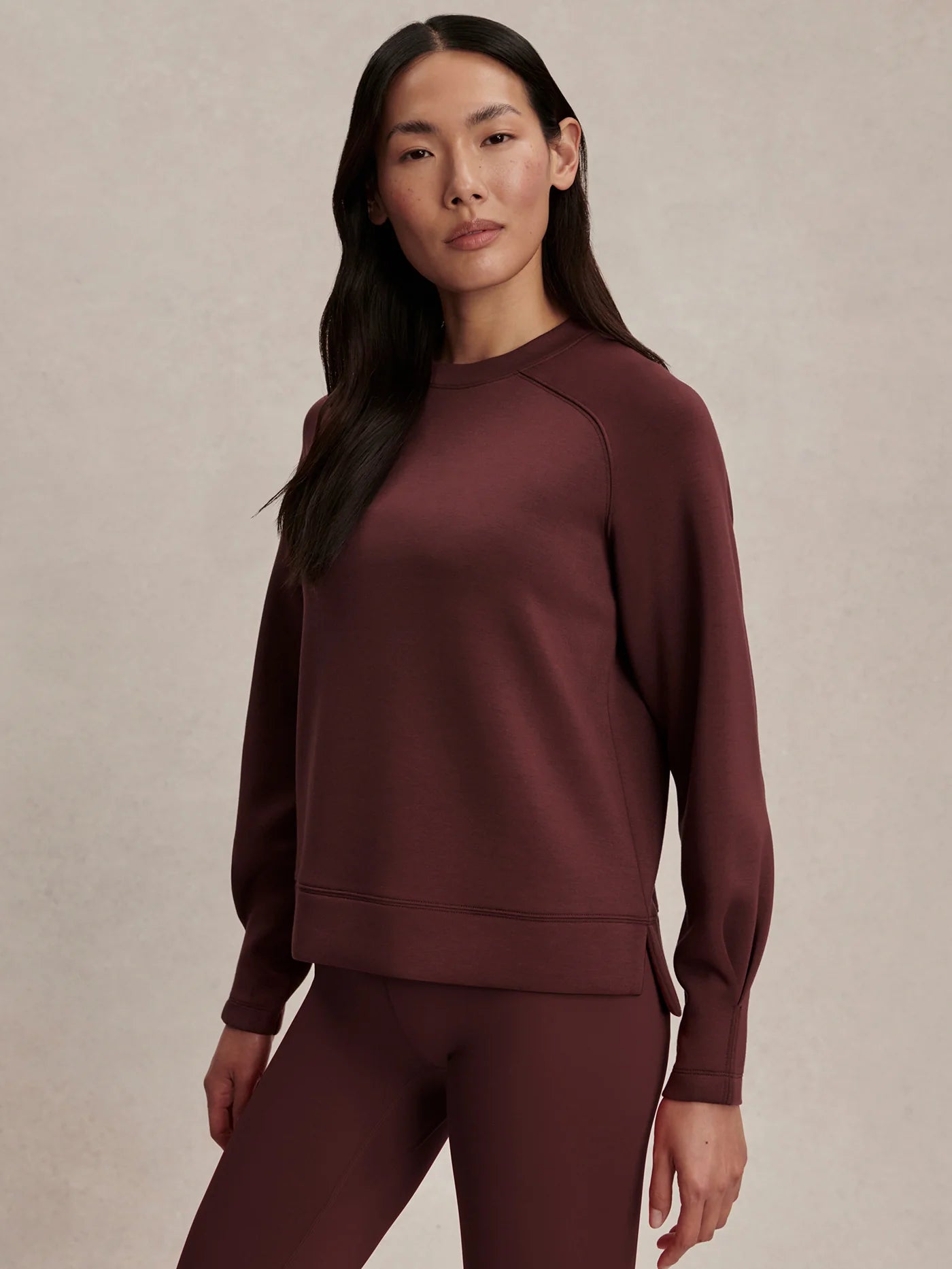 ZOSIA CREW NECK MIDLAYER IN SASSAFRAS