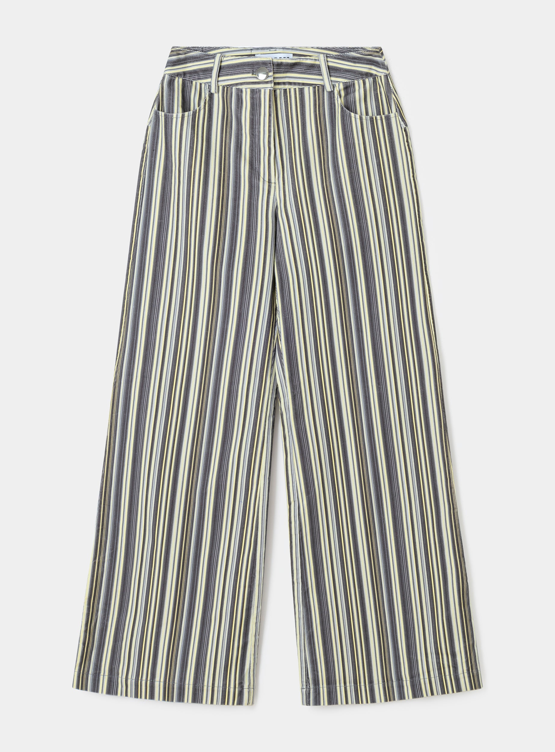 HOLLY CORDUROY GREY STRIPED PANTS
