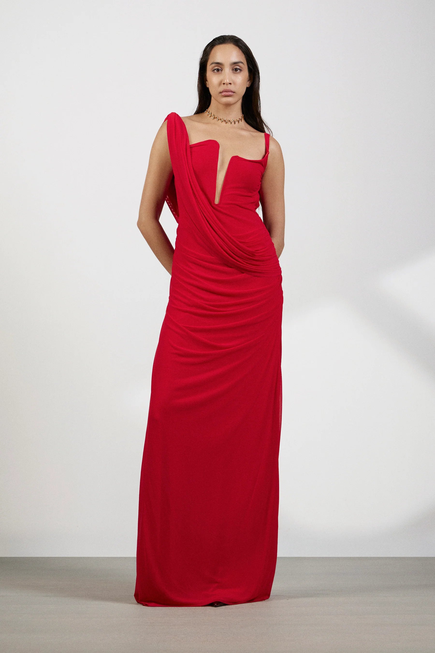 ADRIANA DRESS IN RED