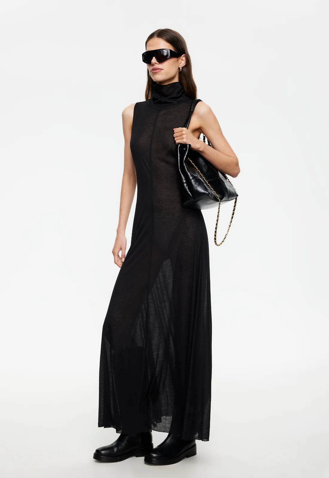LAST LIGHT MAXI DRESS IN ONYX