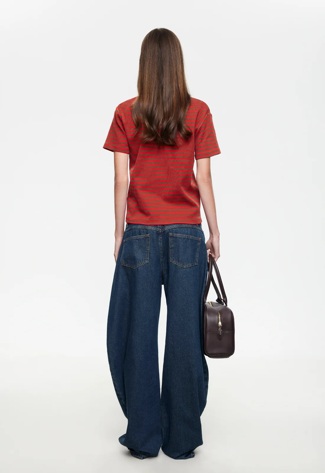 BLOOM BABY TEE IN LAVA COCOA STRIPE