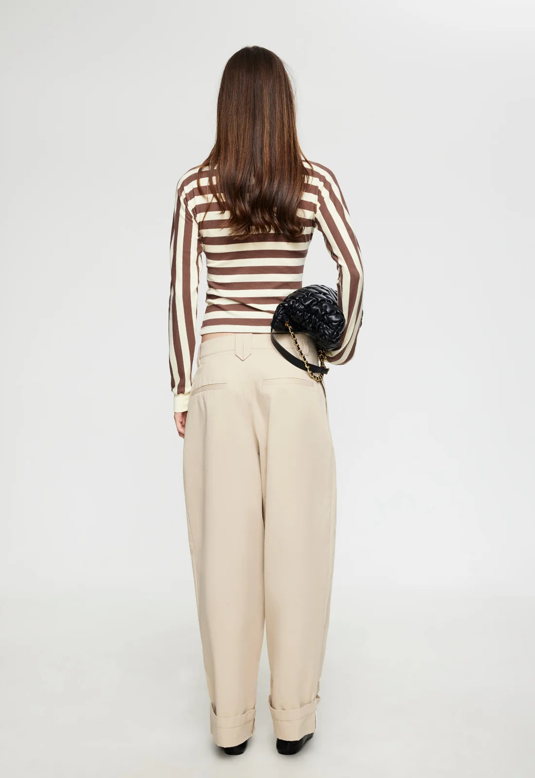 BLOOMING LONG SLEEVE IN SORBET COCOA STRIPE
