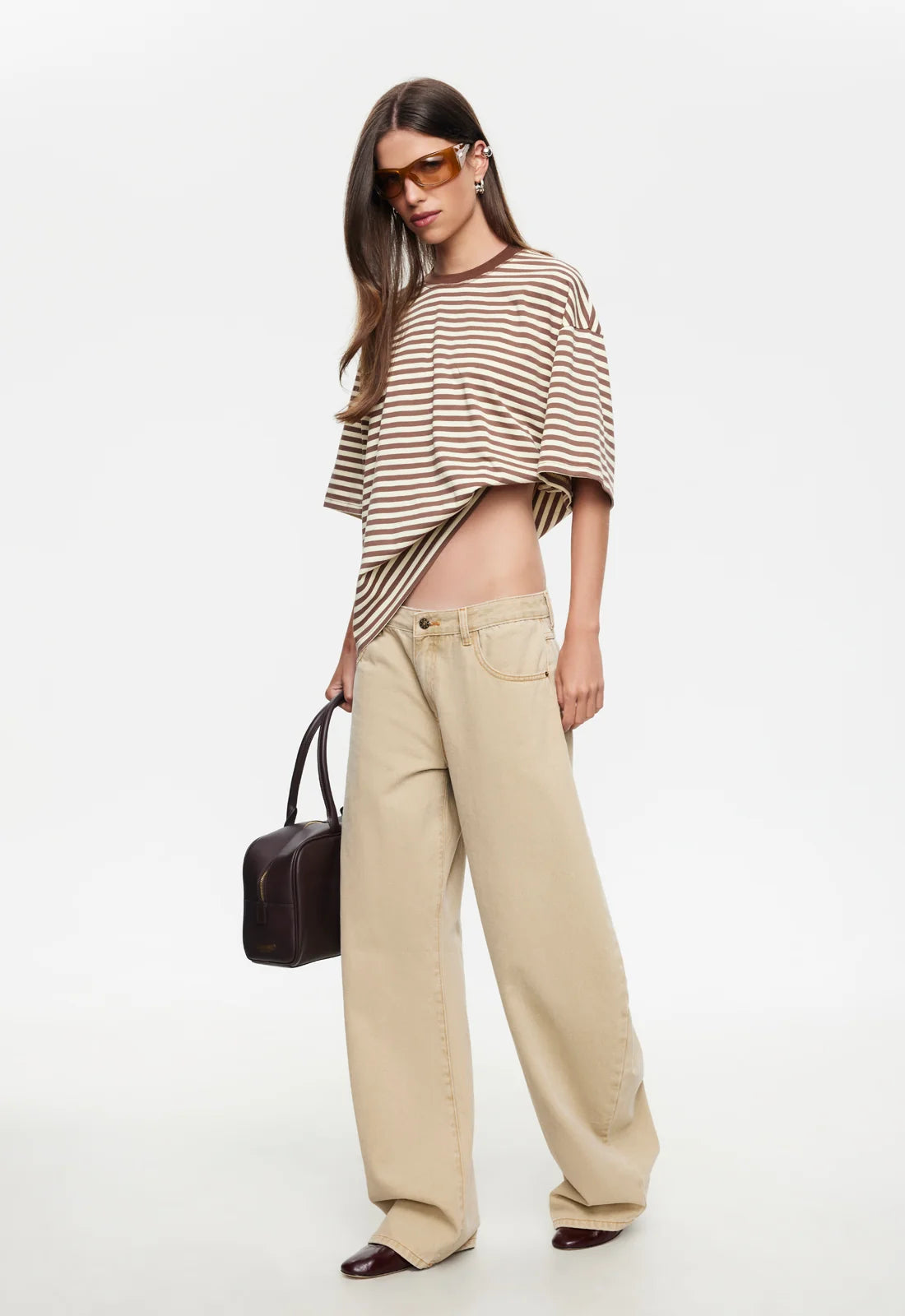 BLOOM SHORT SLEEVE IN SORBET COCOA STRIPE