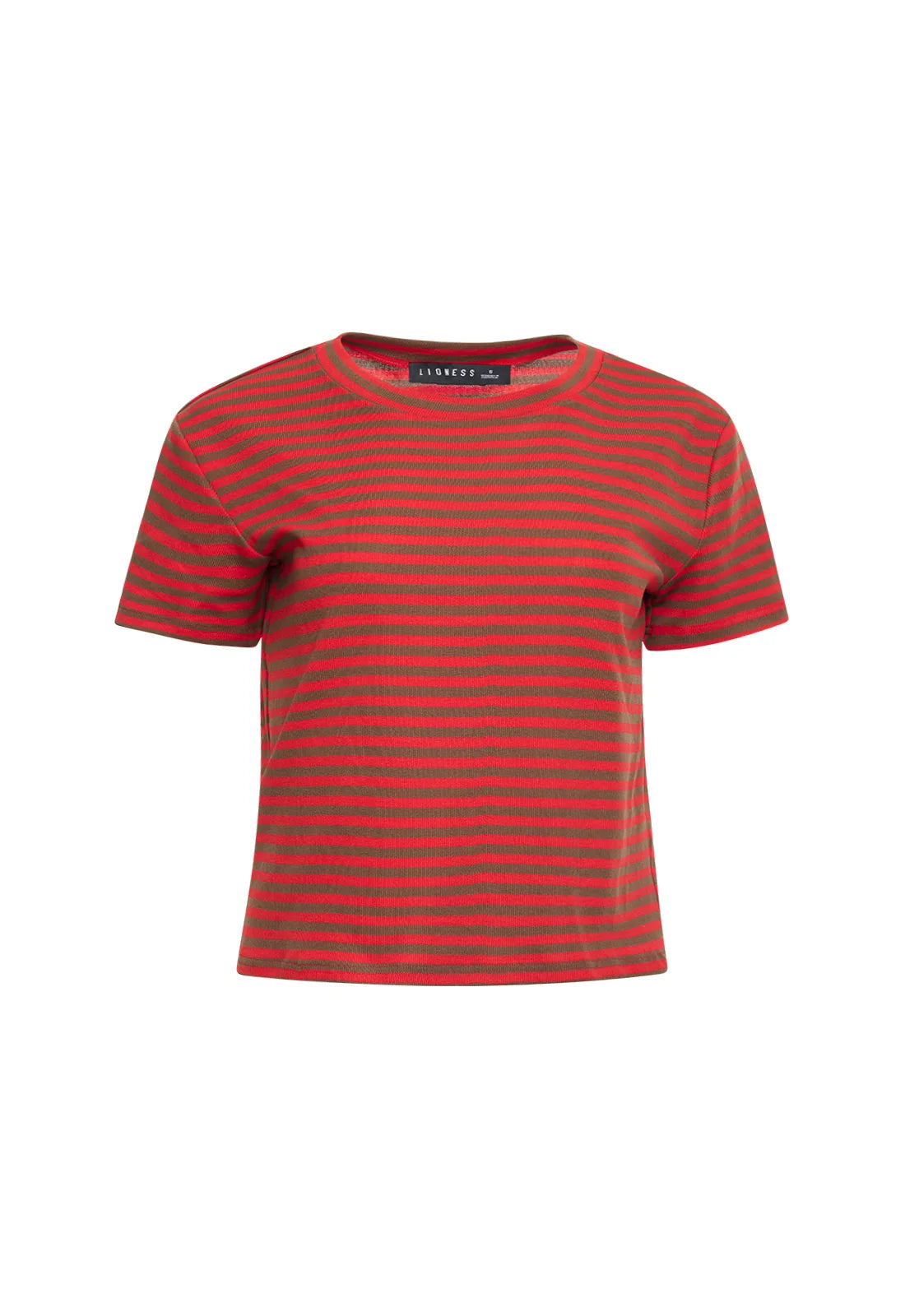 BLOOM BABY TEE IN LAVA COCOA STRIPE