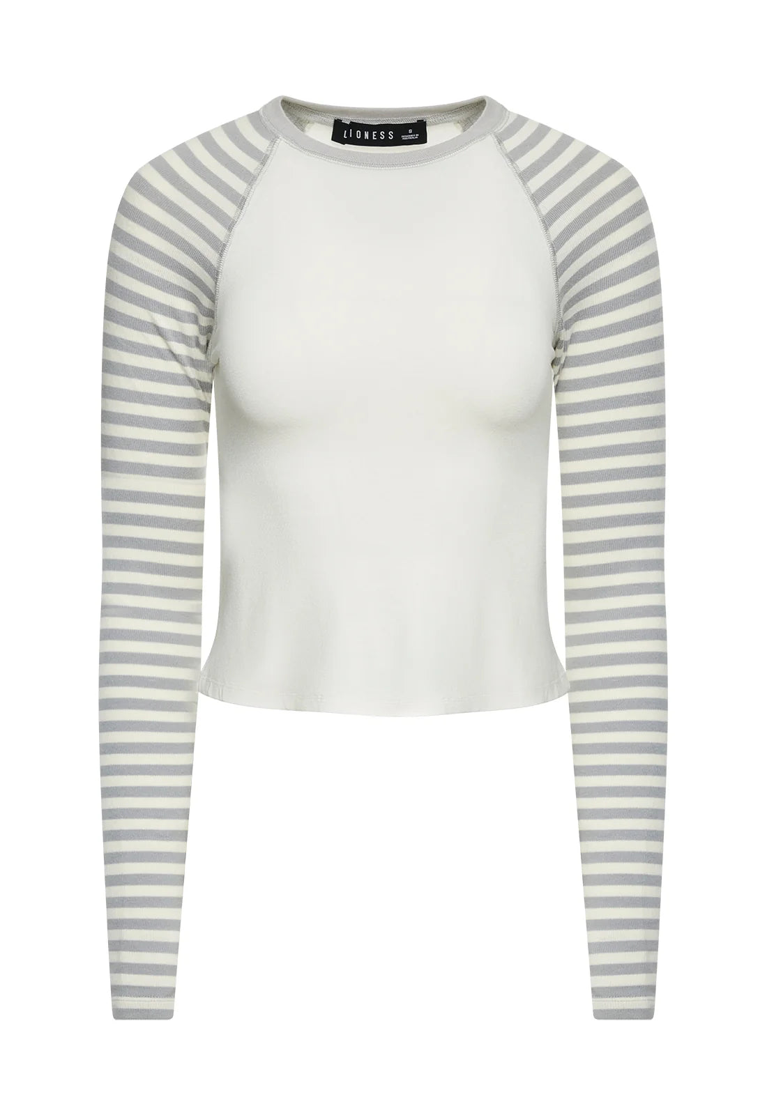BLOOM BASEBALL LONG SLEEVE IN VANILLA CLOUD STRIPE