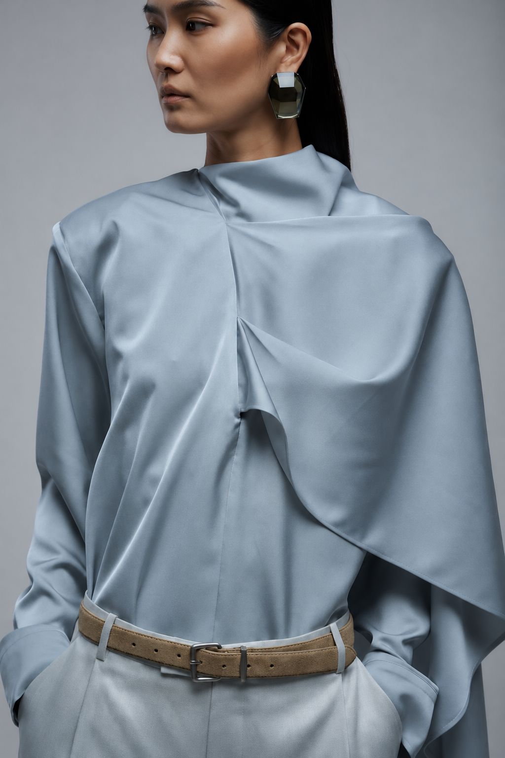 LEILA BLOUSE IN LIGHT BLUE