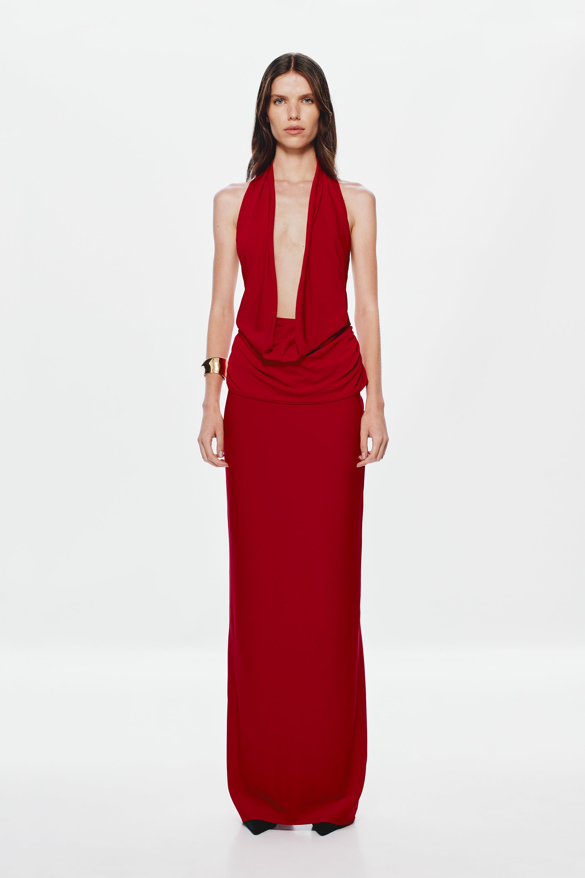 THE 'VANESSA' JERSEY DRESS IN CHERRY