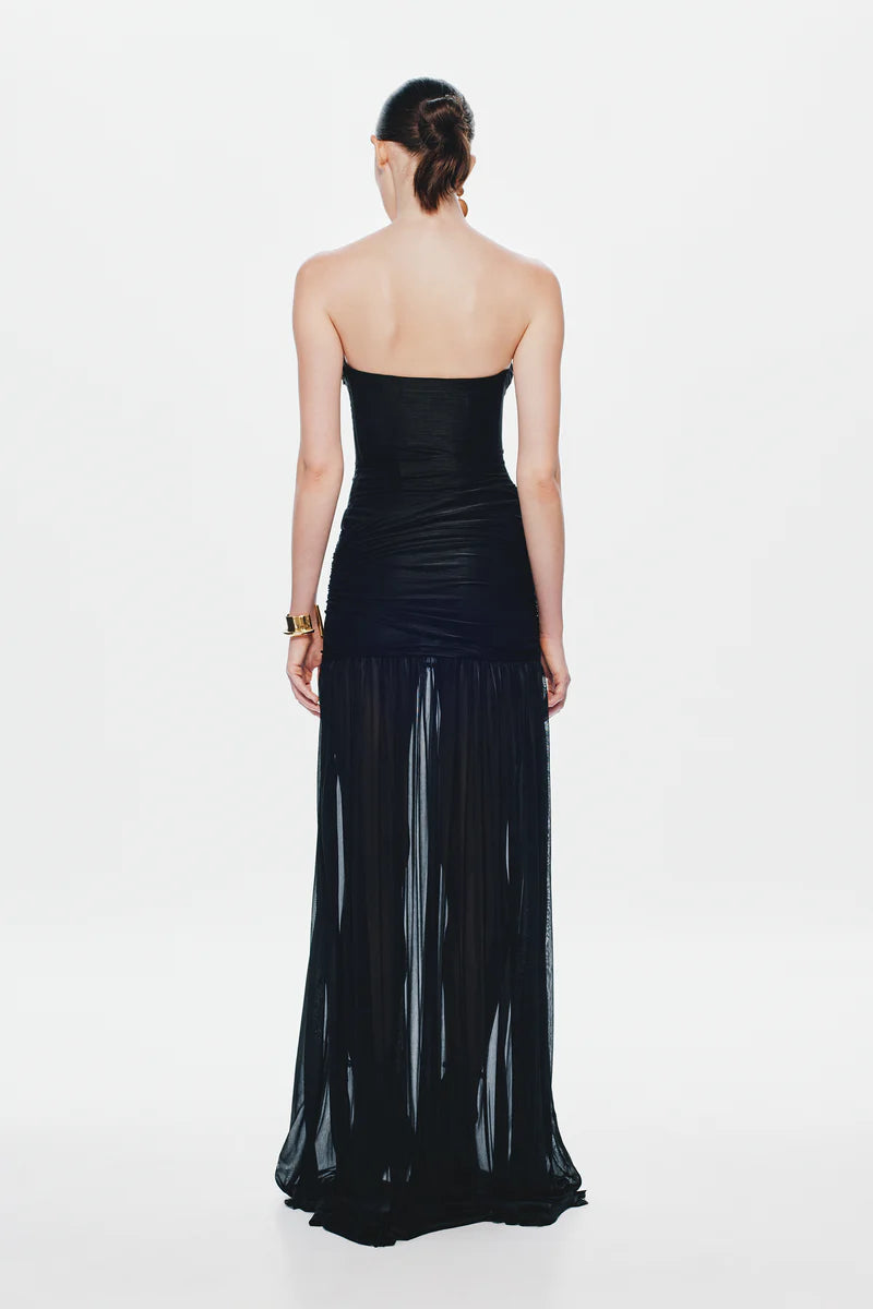 THE 'EMBER' WRAPPED DRESS IN BLACK