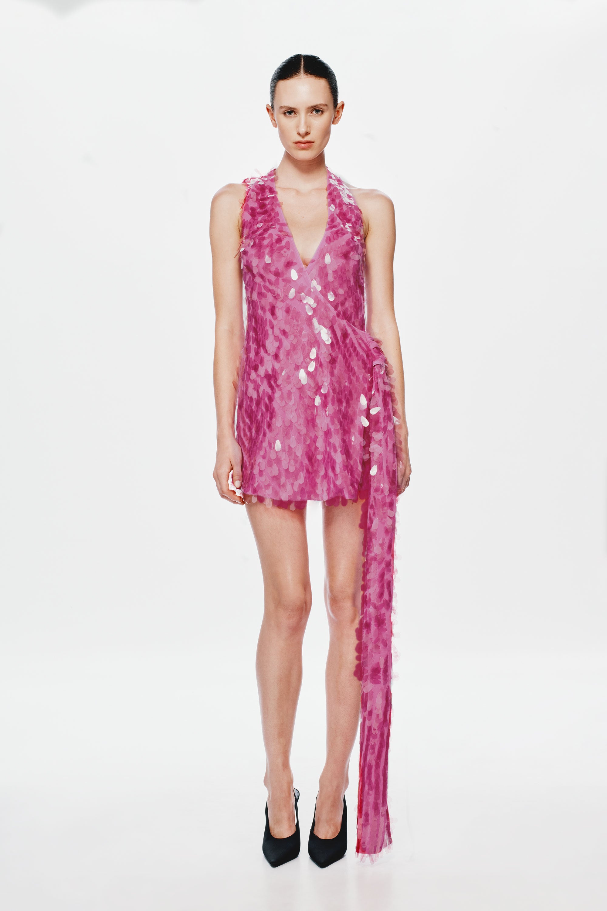 sapphire pink dress 1225 Hot Pink Lenora Sapphire strapless dress