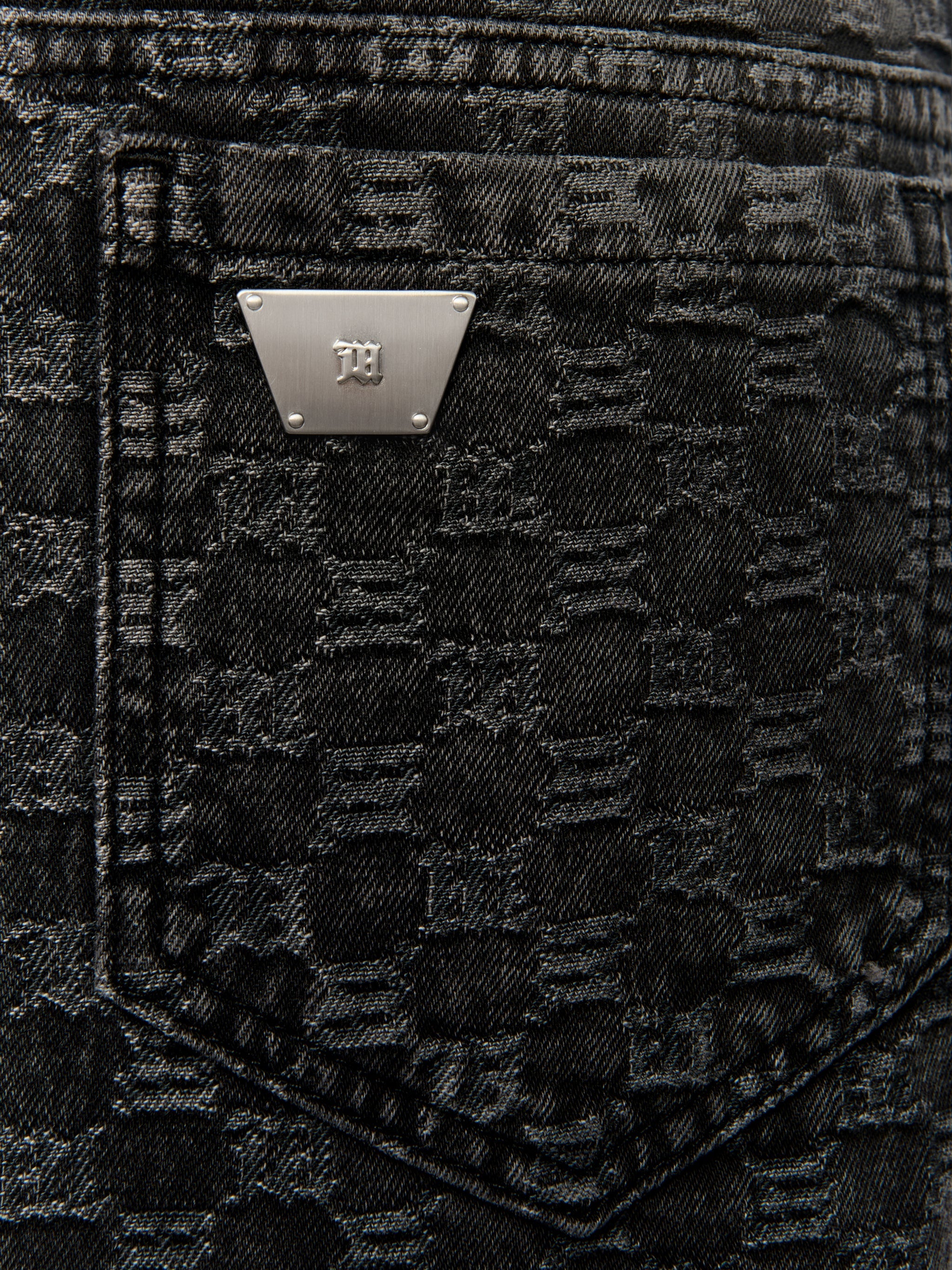 AUSTIN MONOGRA JEANS WASHED BLACK