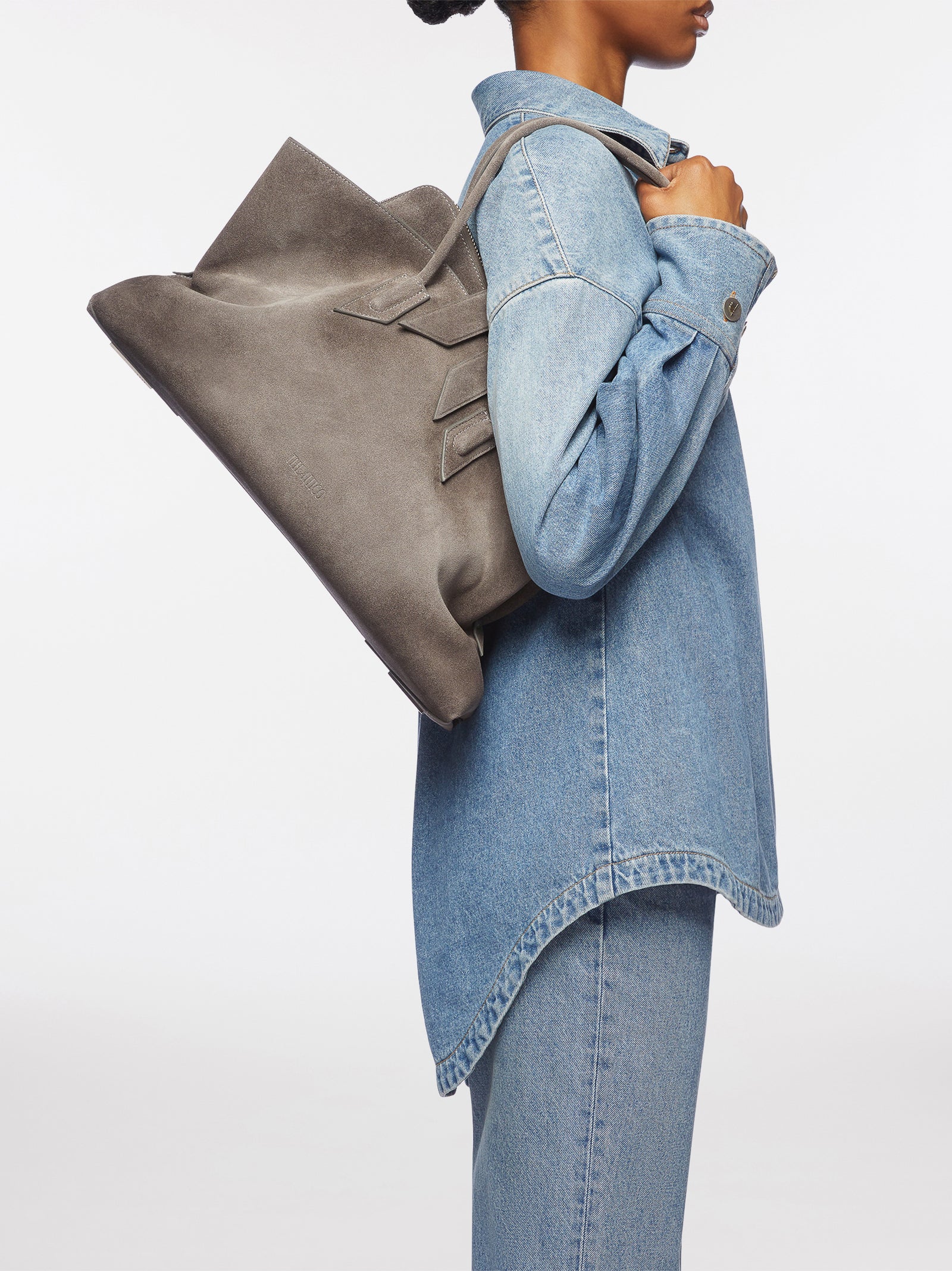LA PASSEGIATTA MEDIUM SUEDE BRUSHED DARK GREY
