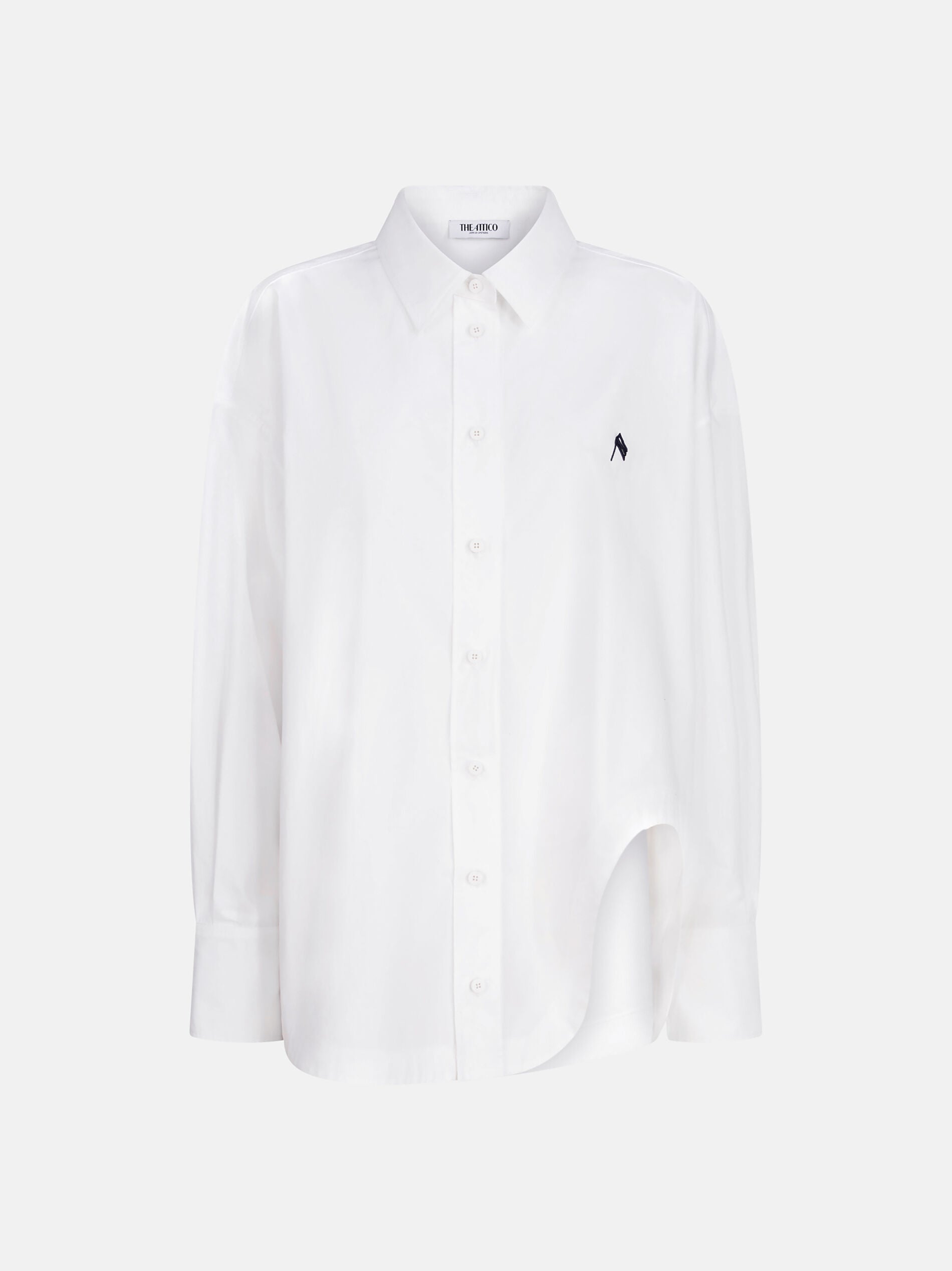 DIANA COTTON SHIRT WHITE AND NAVY