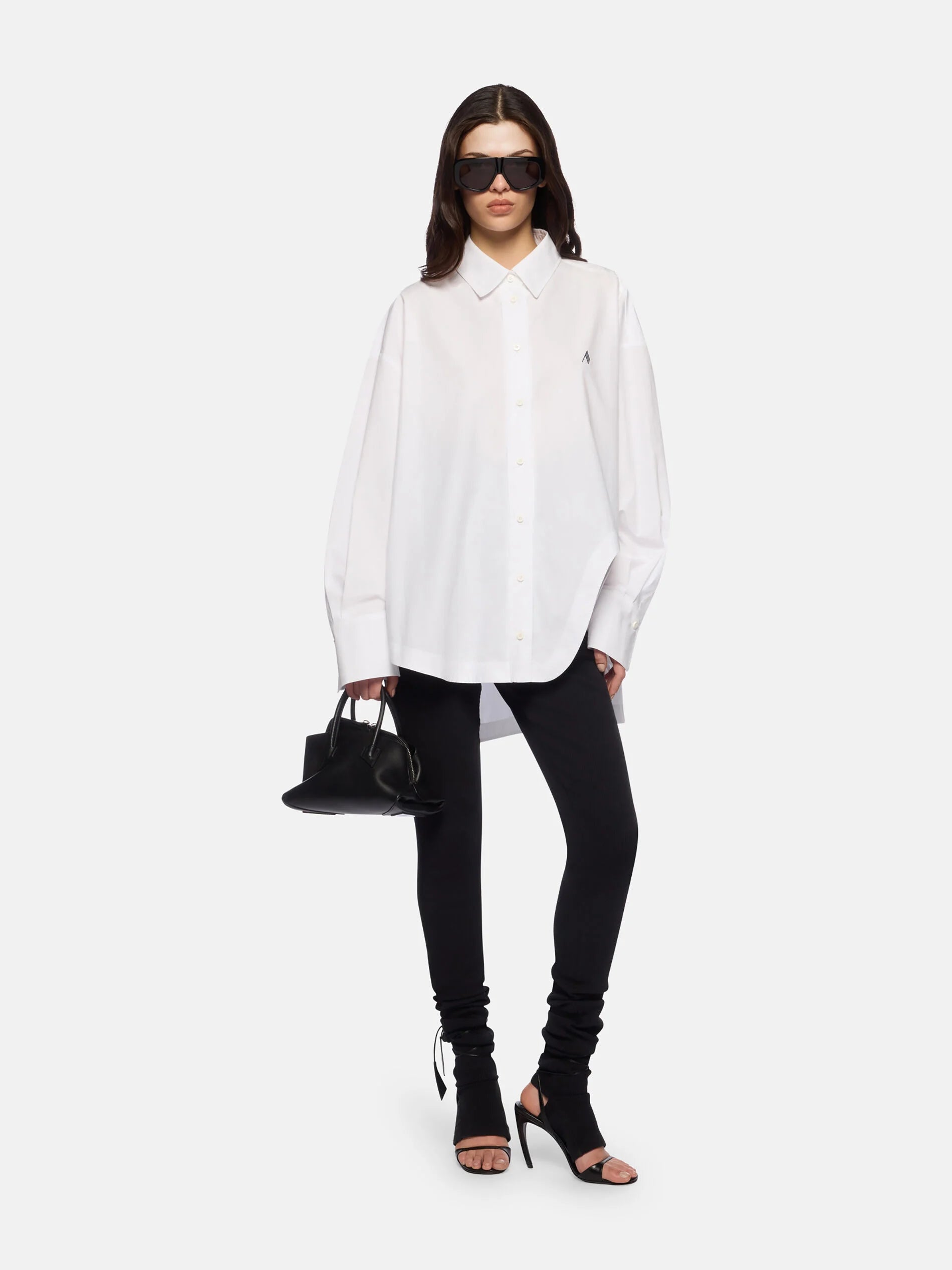 DIANA COTTON SHIRT WHITE AND NAVY