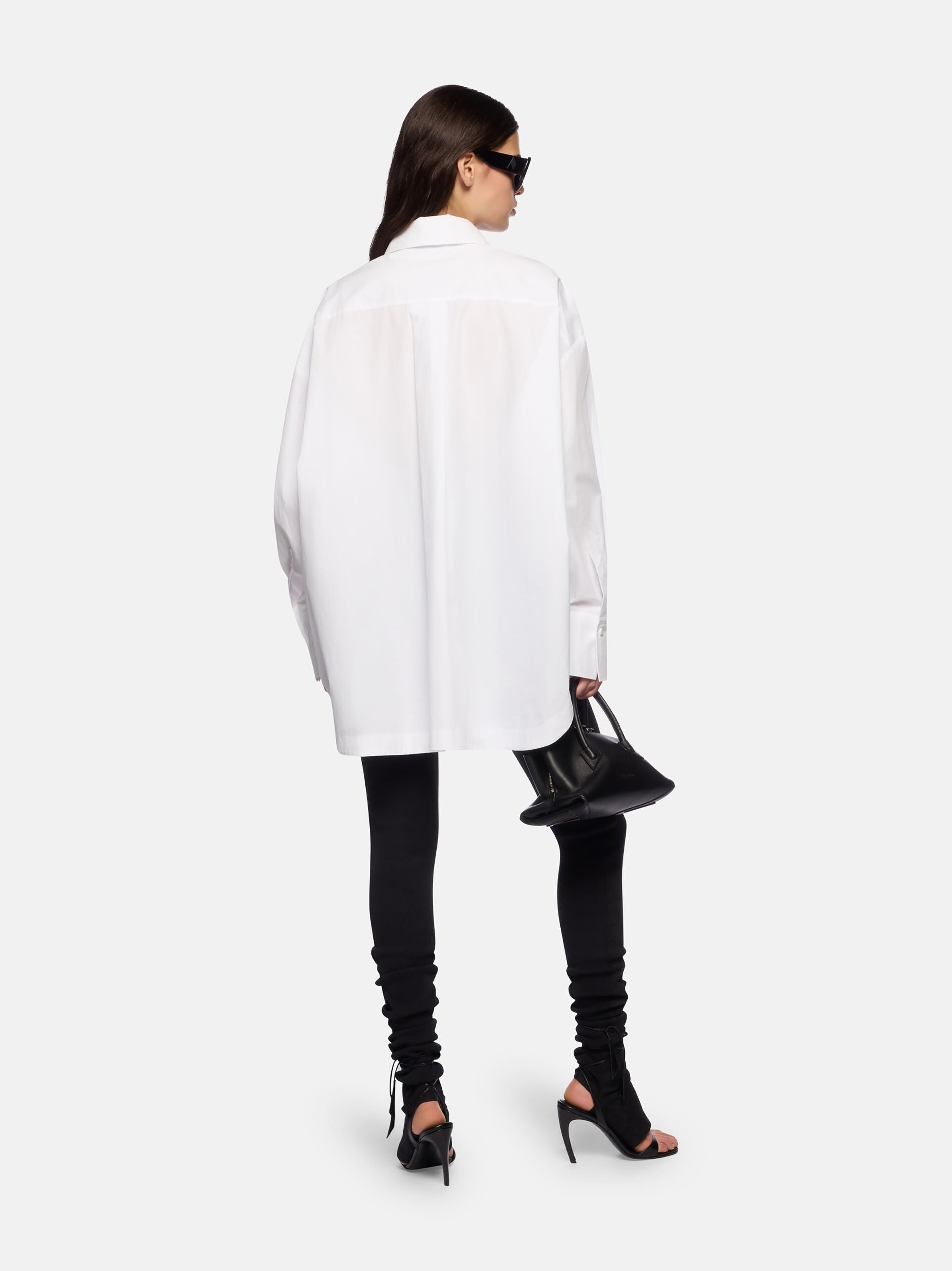 DIANA COTTON SHIRT WHITE AND NAVY