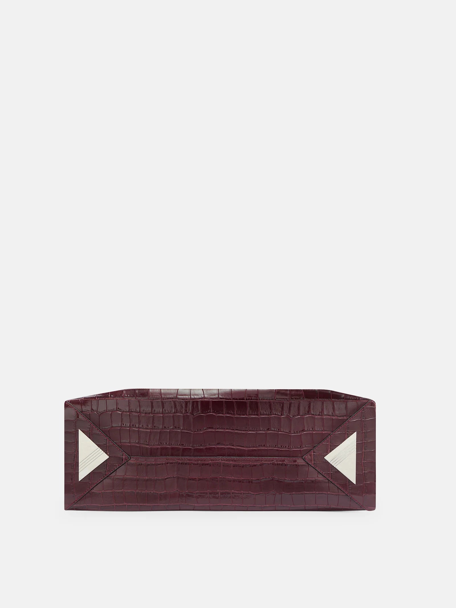 LA PASSEGIATTA MEDIUM IN CROCODILE PRINT BORDEAUX