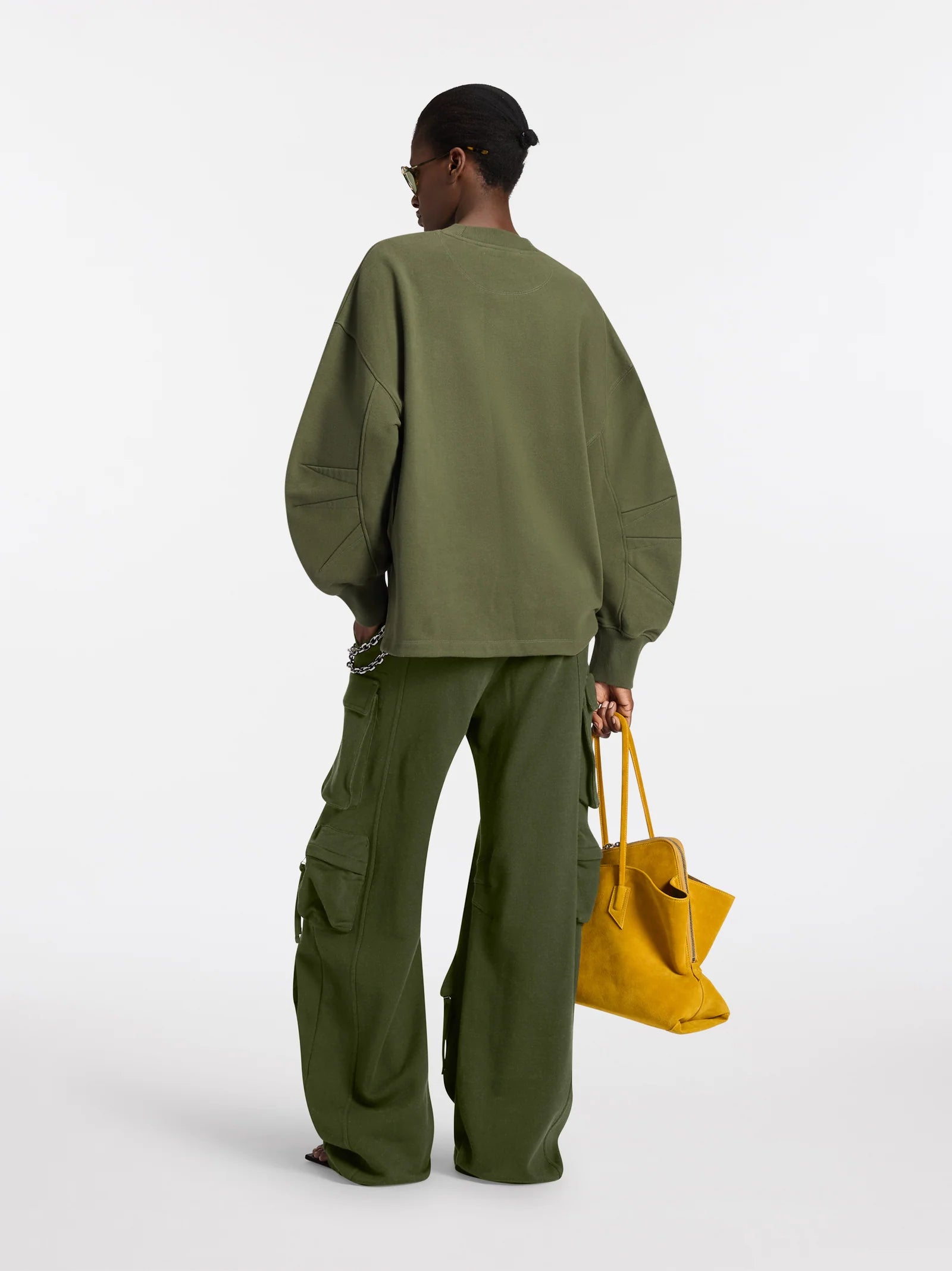 SWEATSHIRT IN FOREST GREEN