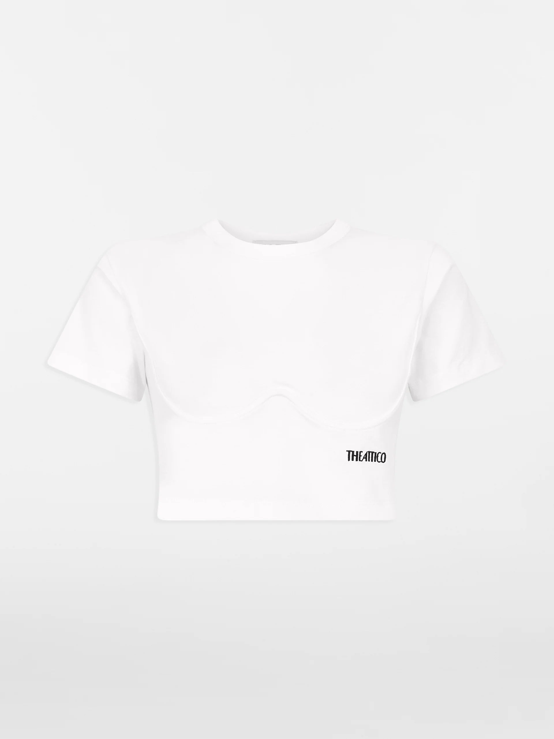 CROPPED T SHIRT LIGHT JERSEY WHITE