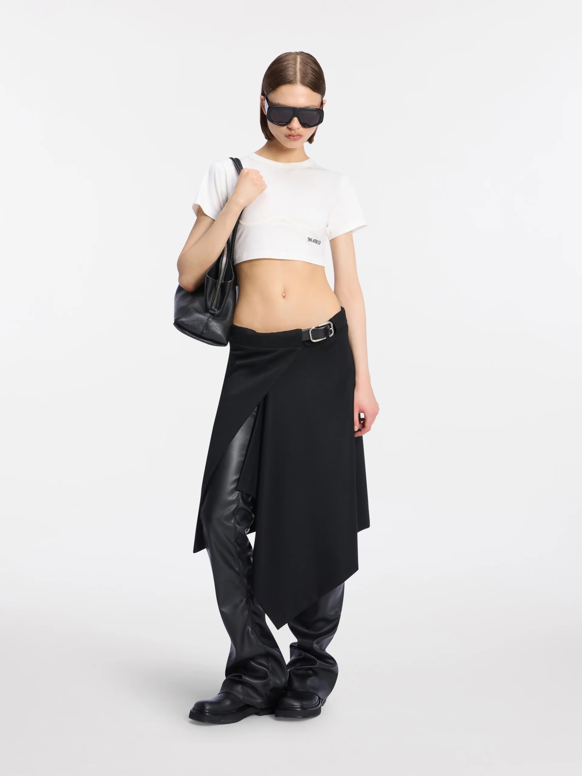 CROPPED T SHIRT LIGHT JERSEY WHITE