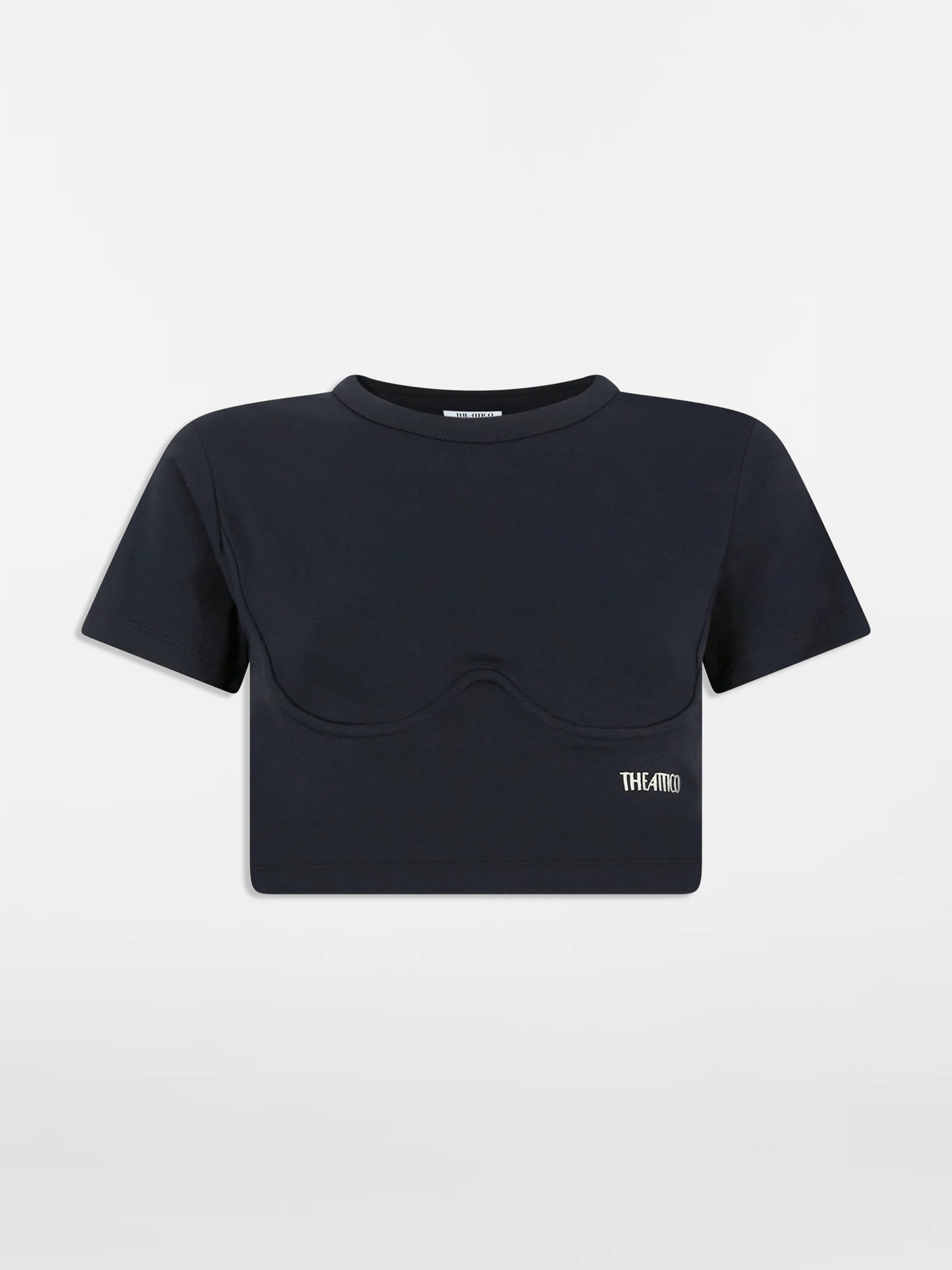 CROPPED T SHIRT LIGHT JERSEY BLACK