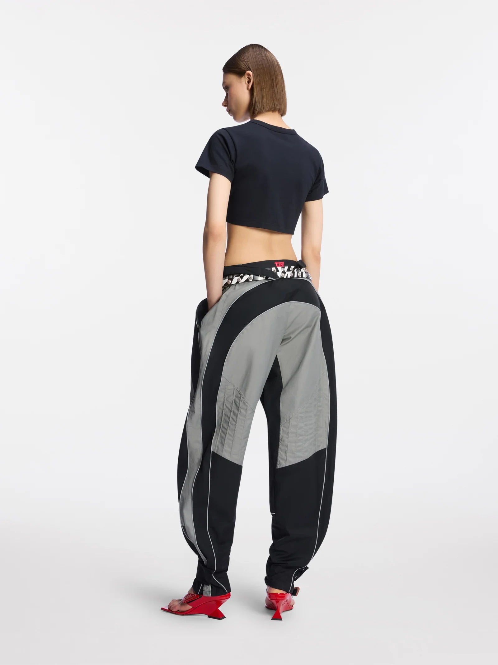 CROPPED T SHIRT LIGHT JERSEY BLACK