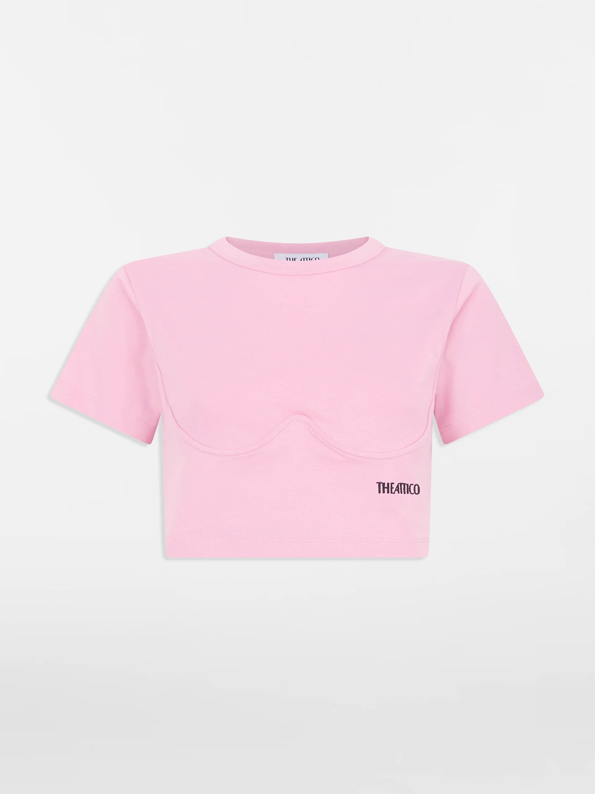 CROPPED T SHIRT LIGHT JERSEY LIGHT PINK