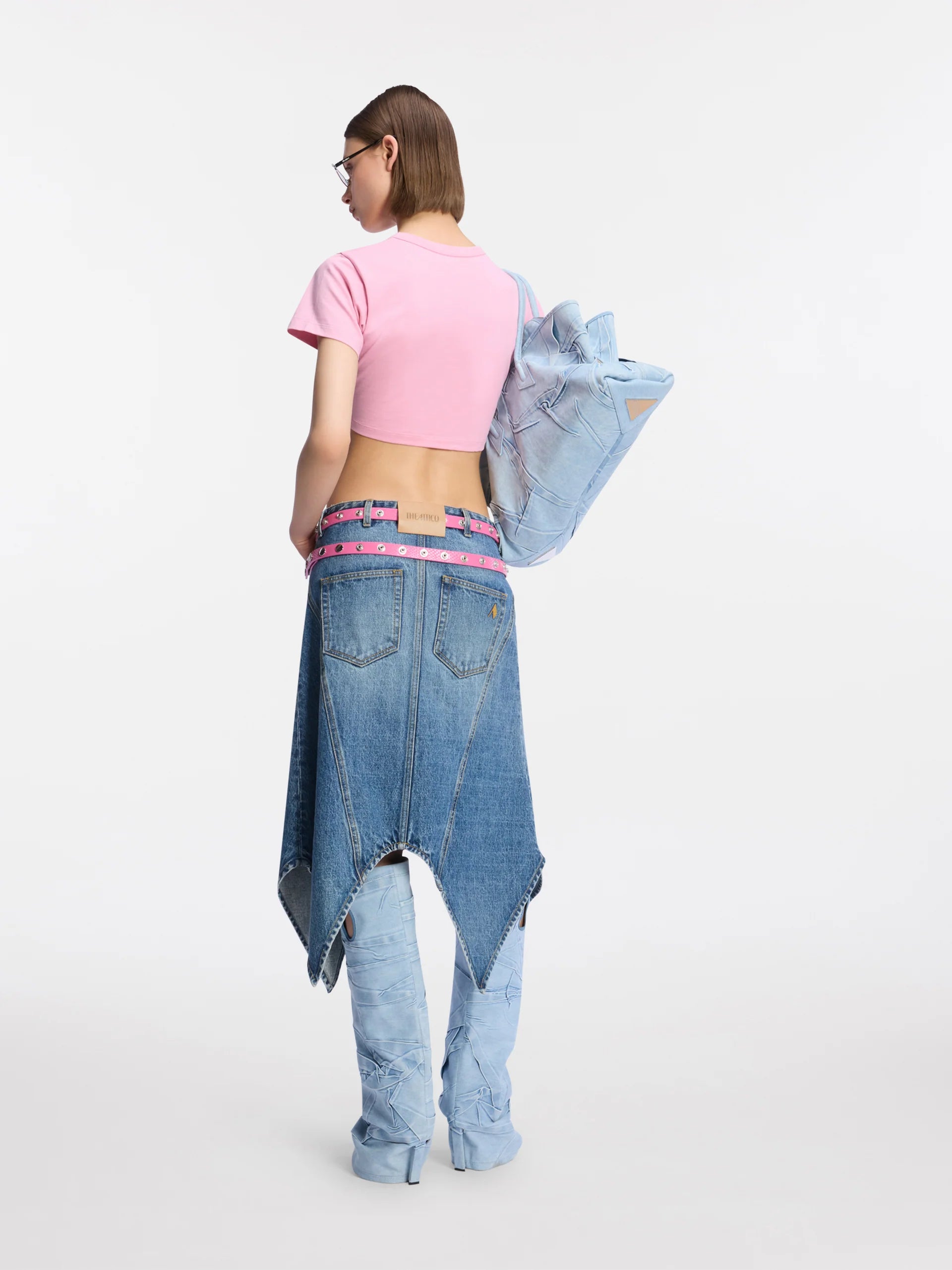 CROPPED T SHIRT LIGHT JERSEY LIGHT PINK