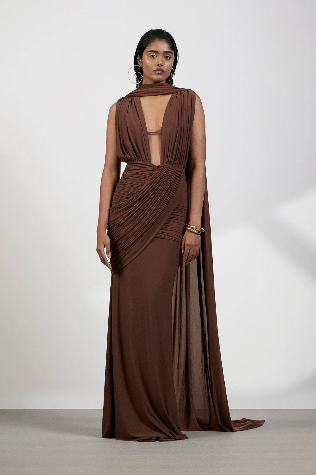 AURELIA DRESS IN MOCHA
