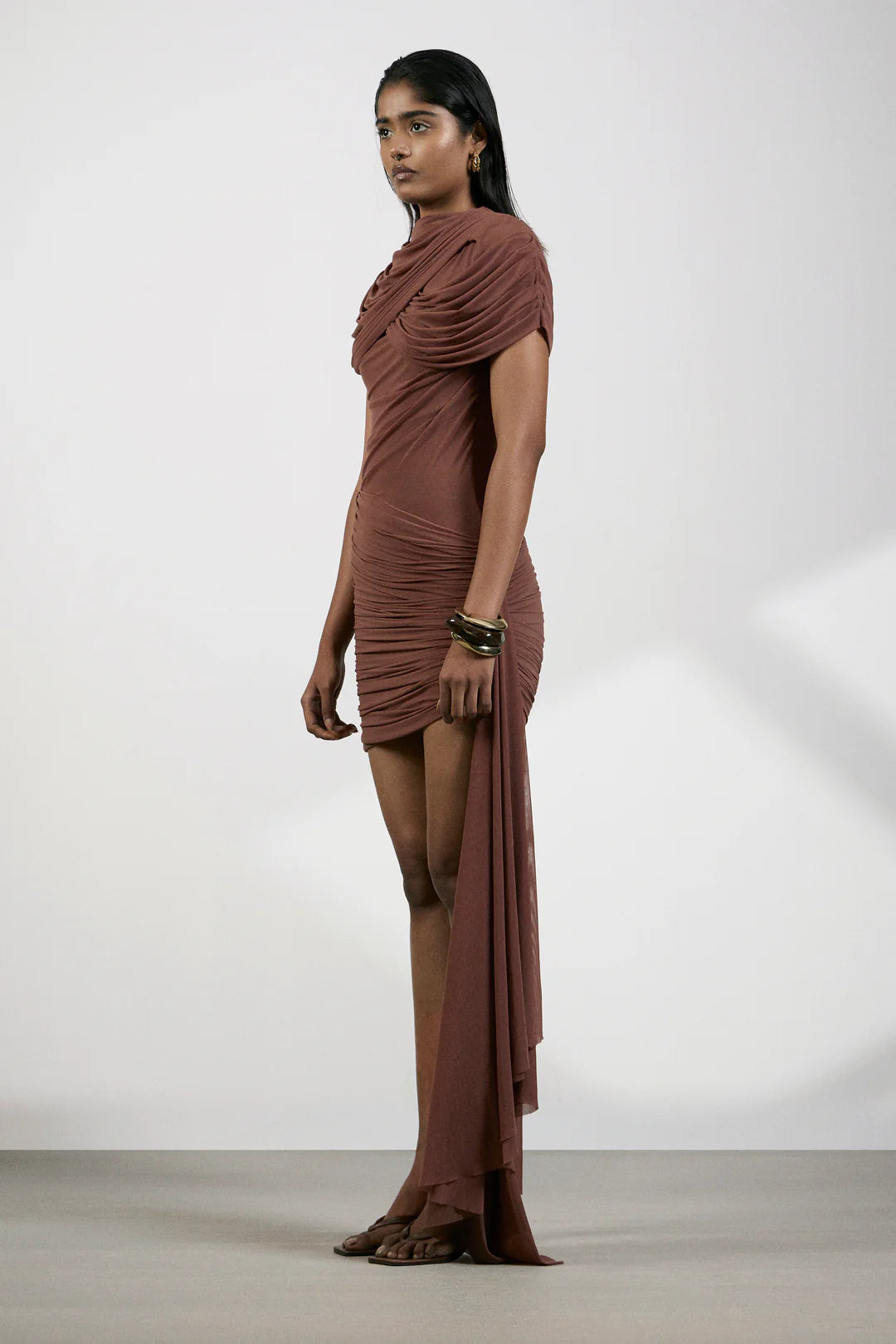 HAZEL DRESS IN MOCHA