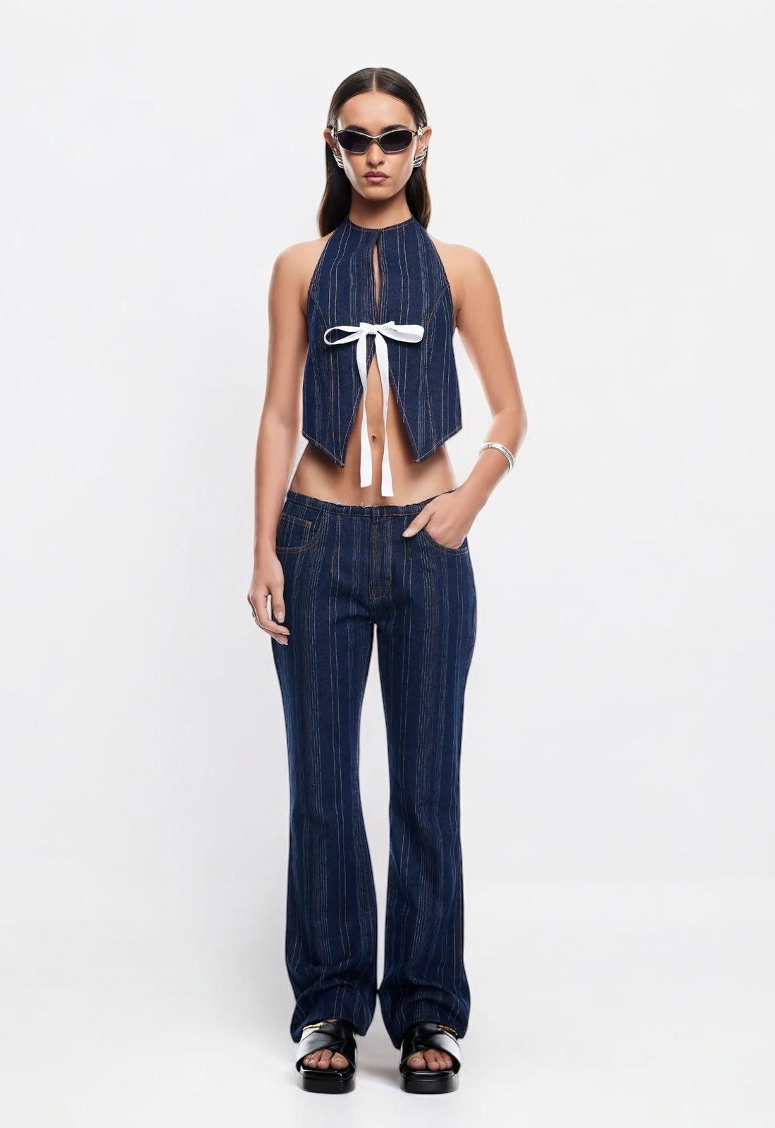 CHARISMATIC JEAN  DARK DENIM STRIPE