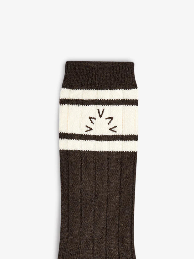 MALISSA PLUSH WID RIB SOCK IN COFFE BEAN