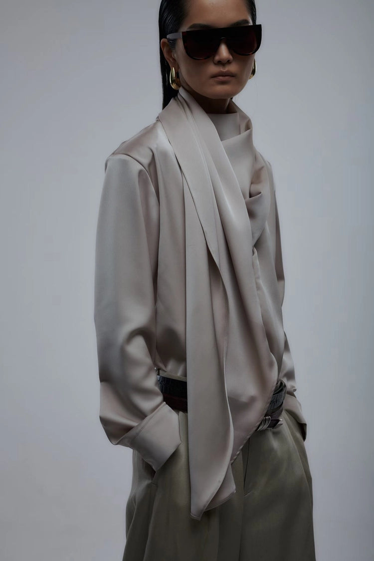 LEILA BLOUSE IN TAUPE