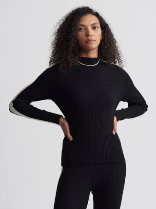 WILSHIRE MOCKNECK KNIT IN BLACK