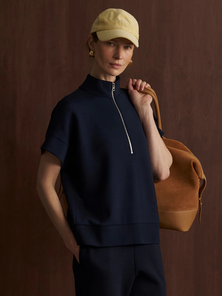RITCHIE SHORT SLEEVE SWEAT IN NAVY