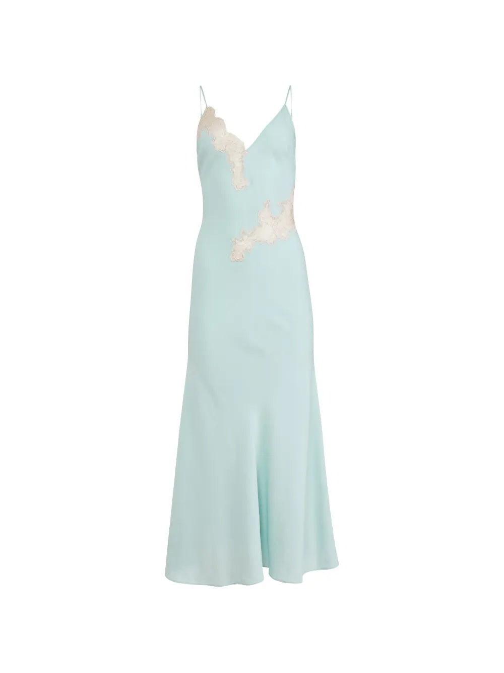 JULIET LACE LONG DRESS IN FROSTED MINT